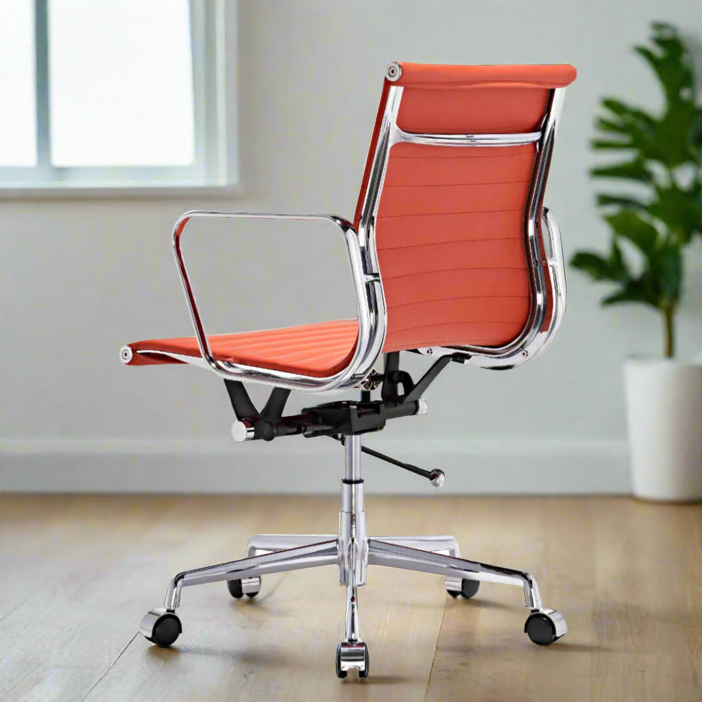Eames Thin Pad Office Chair - Low Back - Leather