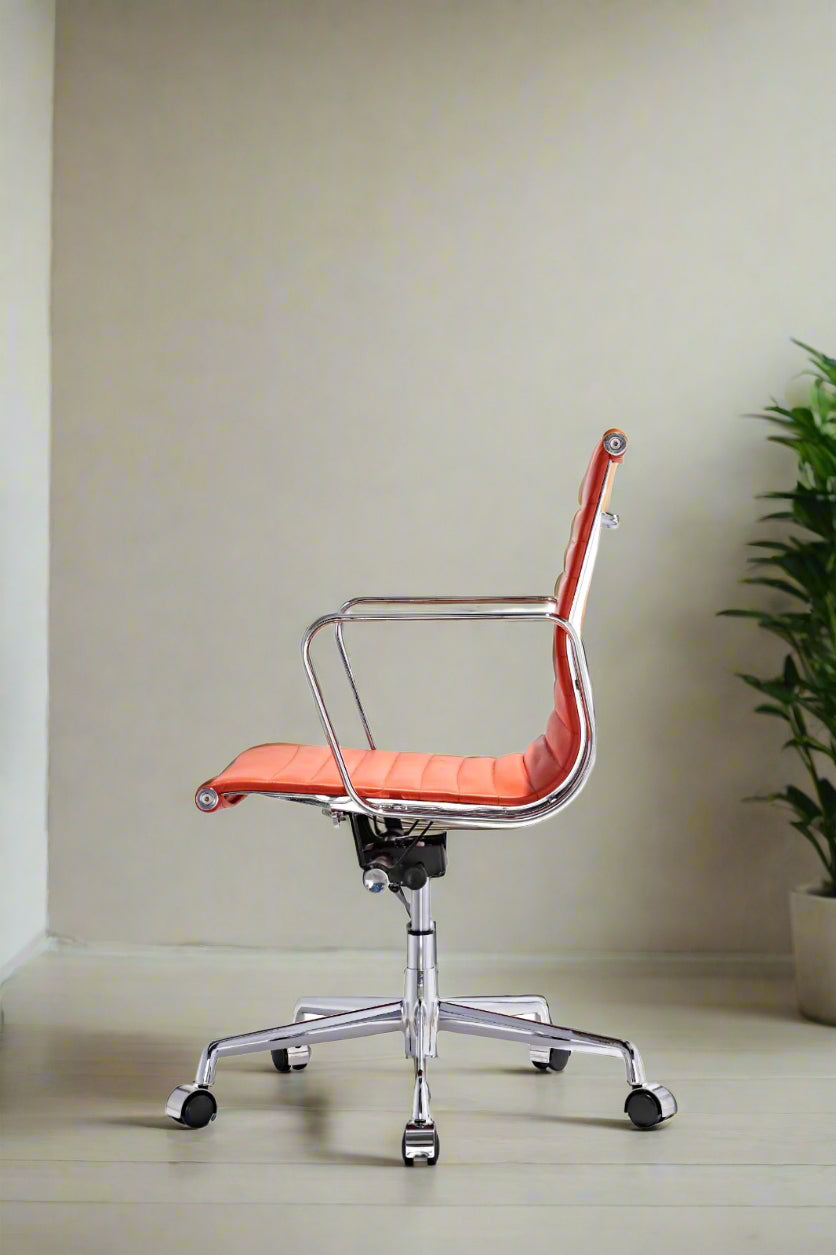 Eames Thin Pad Office Chair - Low Back - Leather