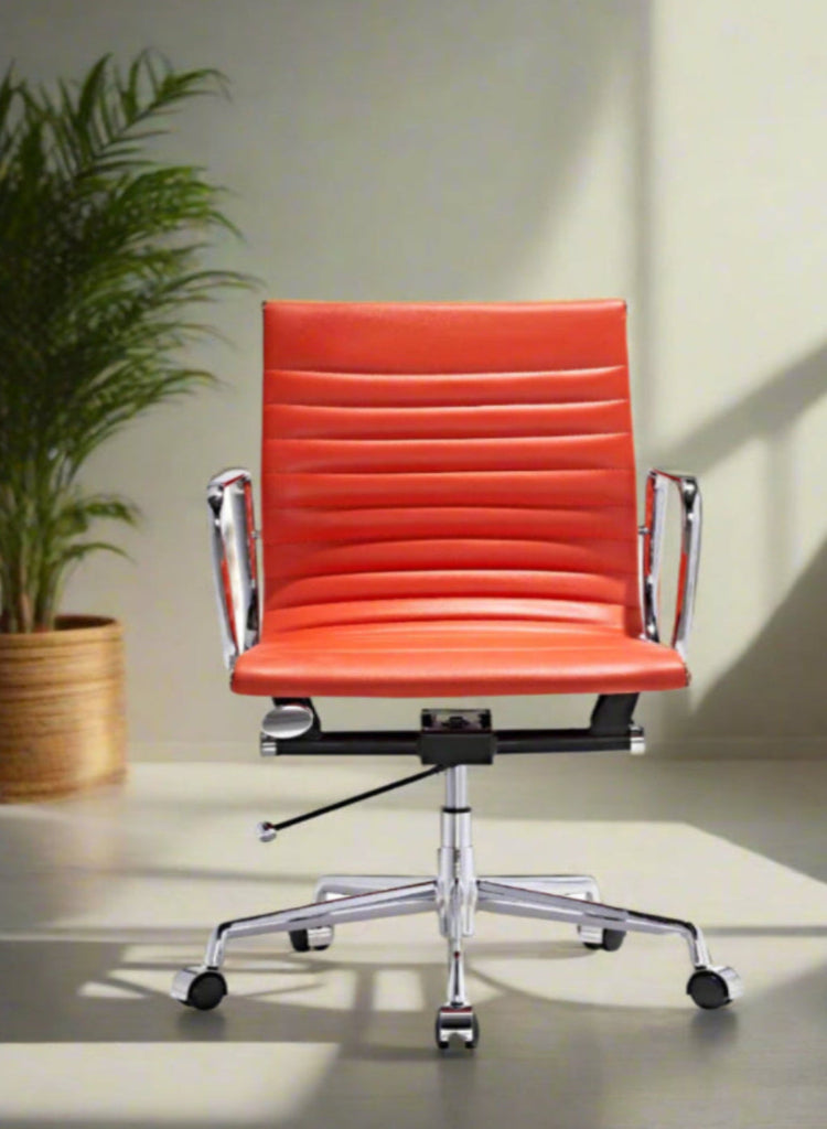 Eames Thin Pad Office Chair - Low Back - Leather