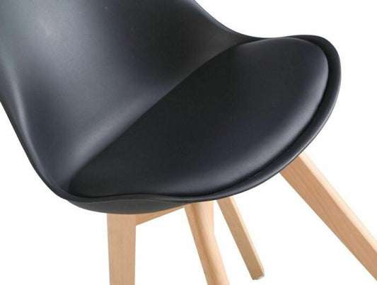 Modern Tulip Dining Chairs (Pair) | Black