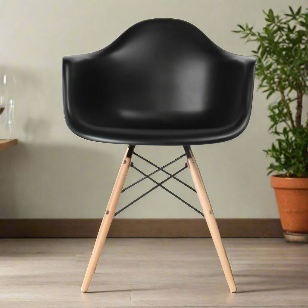 Eames Dining Arm Chair (Pair) | Black