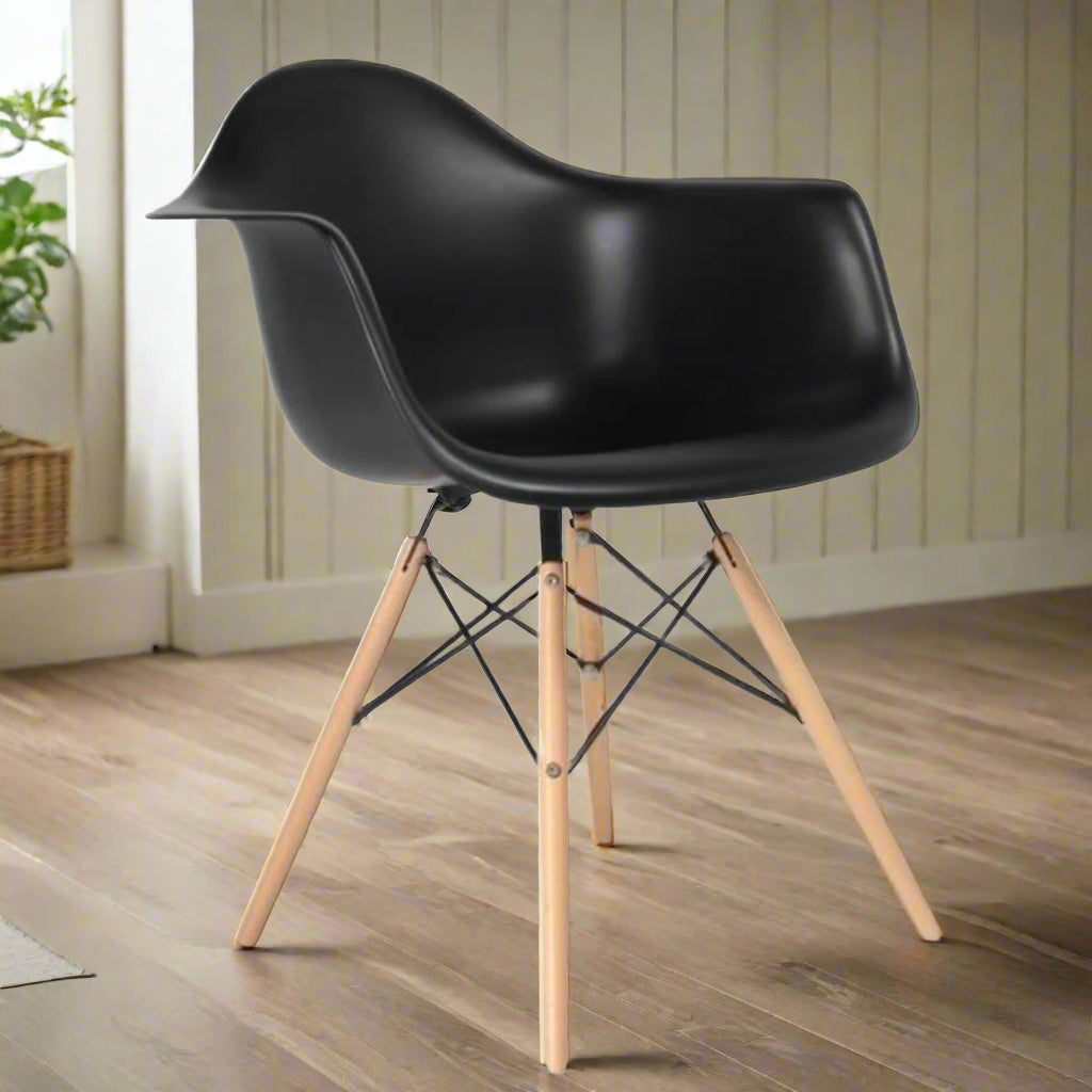 Eames Dining Arm Chair (Pair) | Black