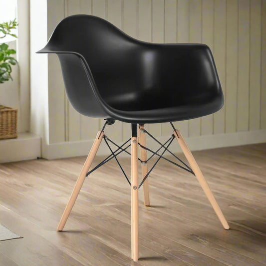 Eames Dining Arm Chair (Pair) | Black