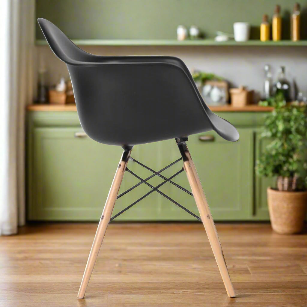 Eames Dining Arm Chair (Pair) | Black