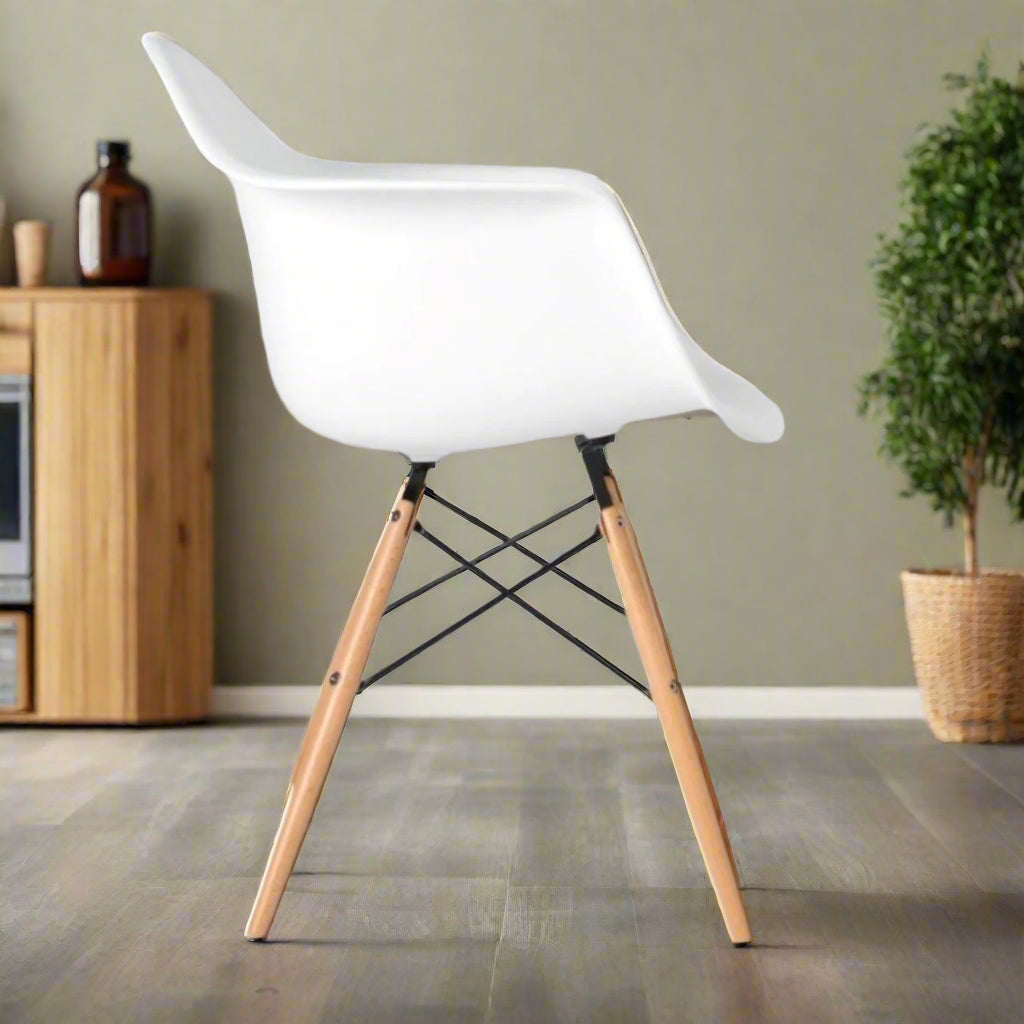 Eames Dining Arm Chair (Pair) | White