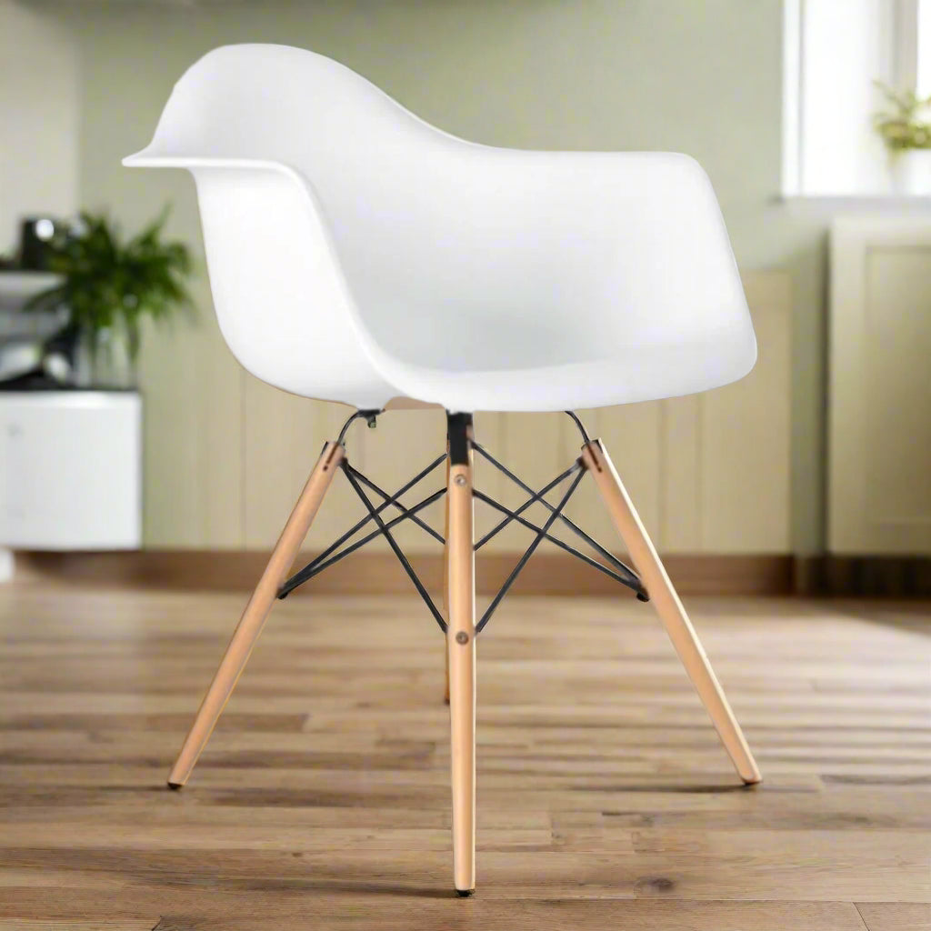 Eames Dining Arm Chair (Pair) | White