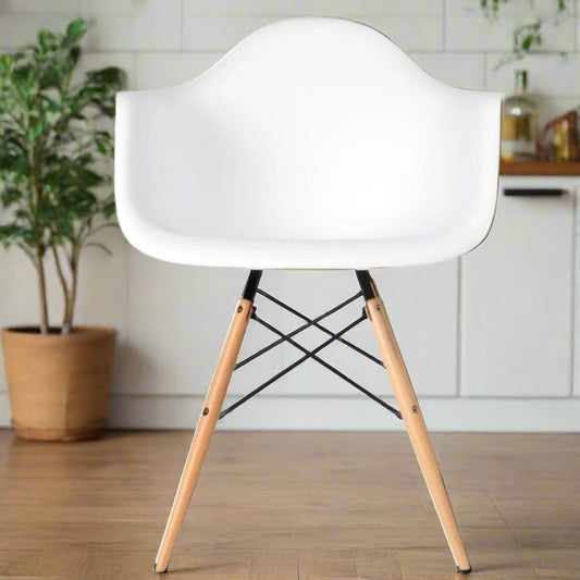 Eames Dining Arm Chair (Pair) | White