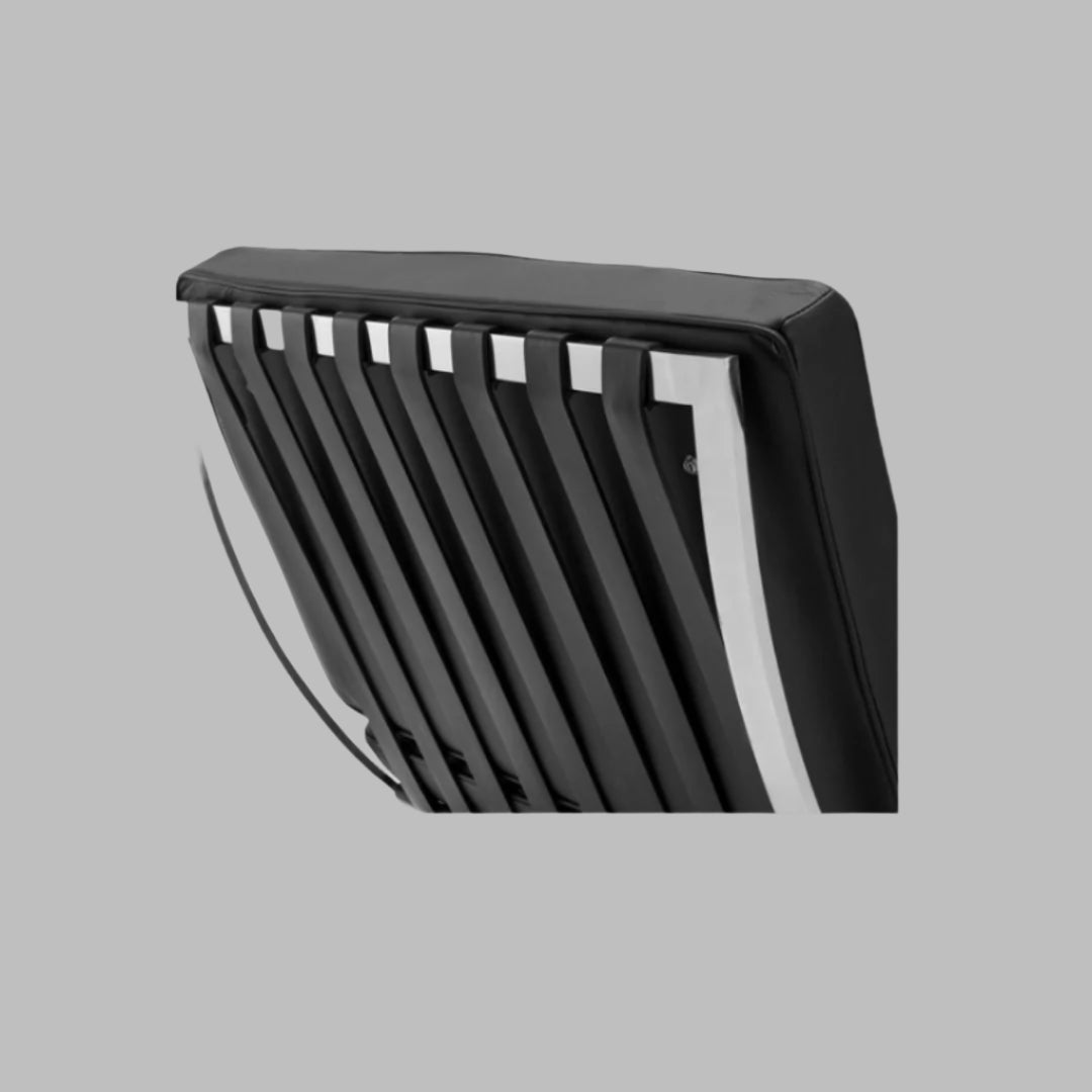 Mies Barcelona Pavilion Chair With Footrest | Black