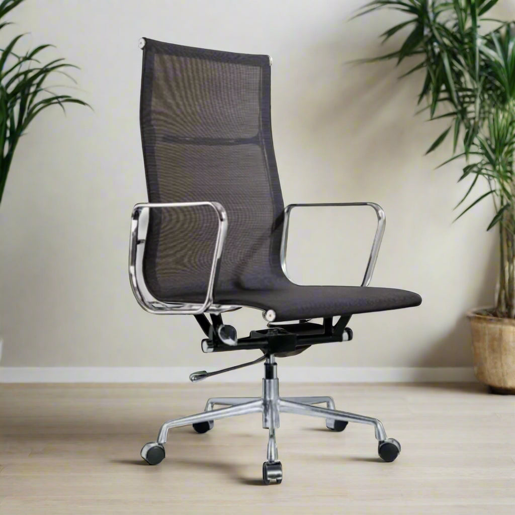 Eames Mesh Style Office Chair - High Back - (Black)