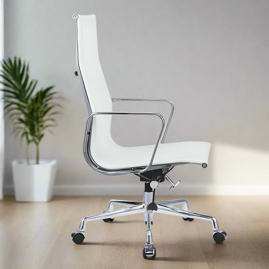 Eames Mesh Style Office Chair - High Back - (White)