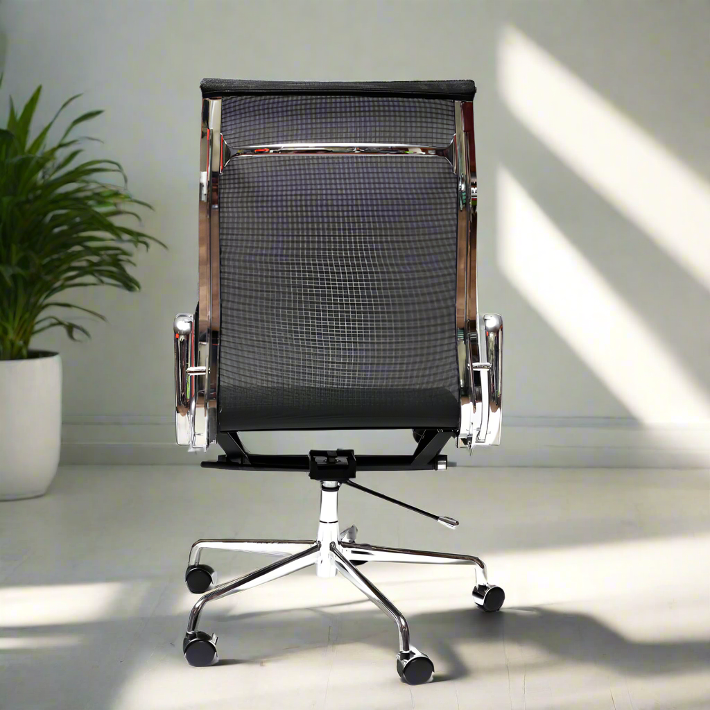 Eames Mesh Style Office Chair - High Back - (Black)