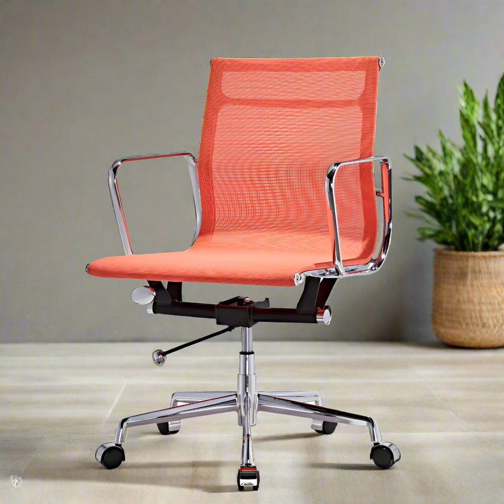 Eames Mesh Style Office Chair | Low Back| (Orange)