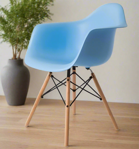 Eames Dining Arm Chair (Pair) | Light Blue