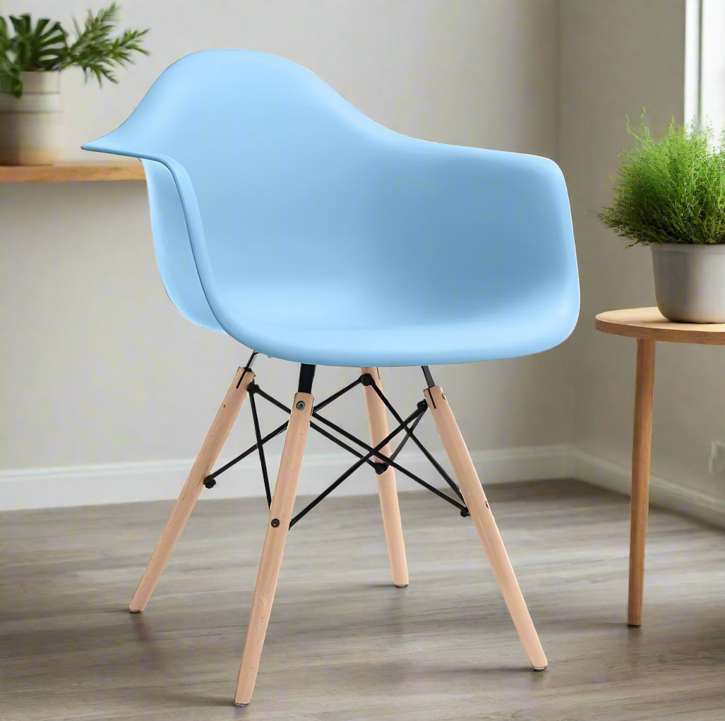 Eames Dining Arm Chair (Pair) | Light Blue