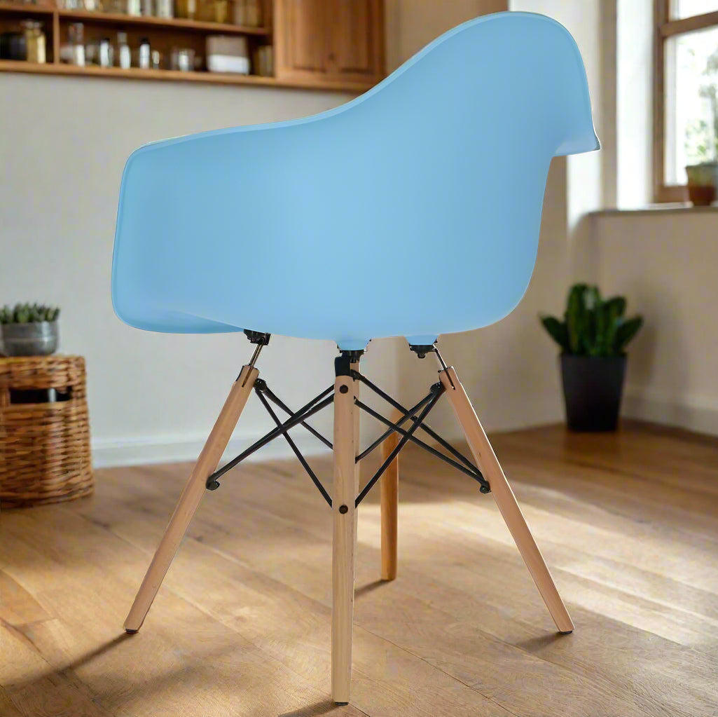 Eames Dining Arm Chair (Pair) | Light Blue