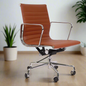 Eames Thin Pad Office Chair - Low Back - Leather (Tan Brown)