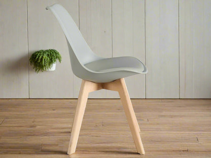 Modern Tulip Dining Chairs (Pair) | Grey