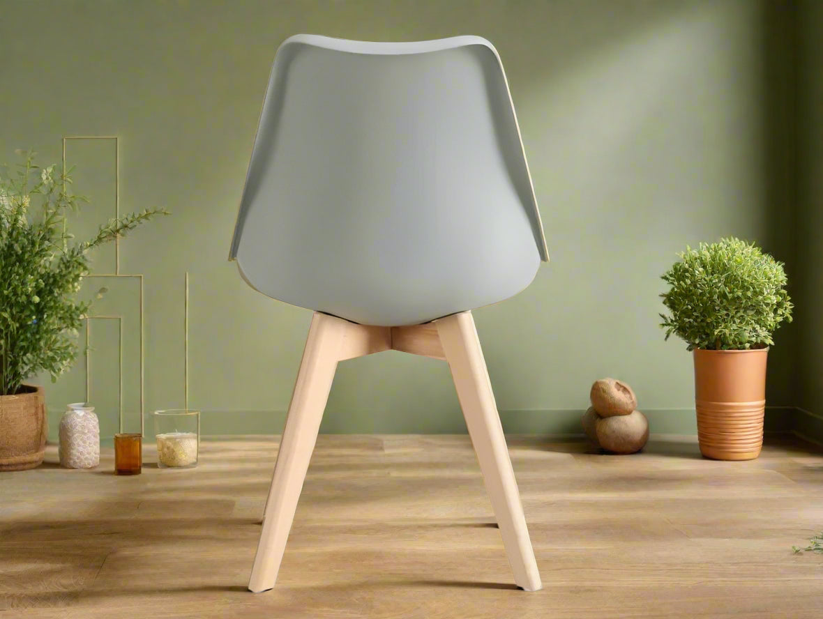 Modern Tulip Dining Chairs (Pair) | Grey