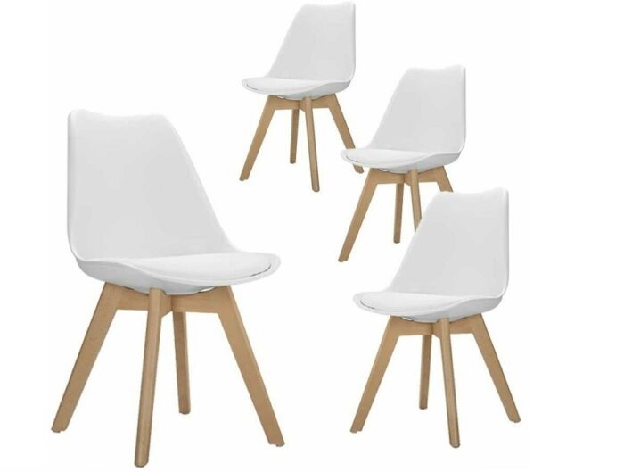 Modern Tulip Dining Chairs (Pair) | White