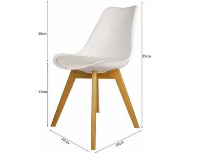 Modern Tulip Dining Chairs (Pair) | White